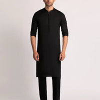 Blended Black Kurta Trouser - J. Junaid Jamshed