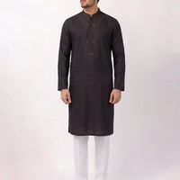 Polyester Blue Special Kurta - J. Junaid Jamshed