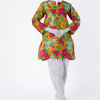 Cambric Orange Kurti - J. Junaid Jamshed