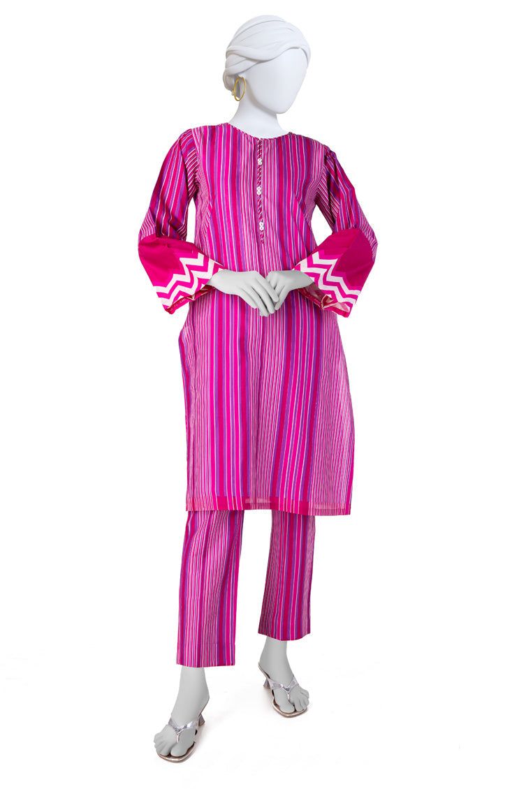Cambric Pink Kurti - J. Junaid Jamshed