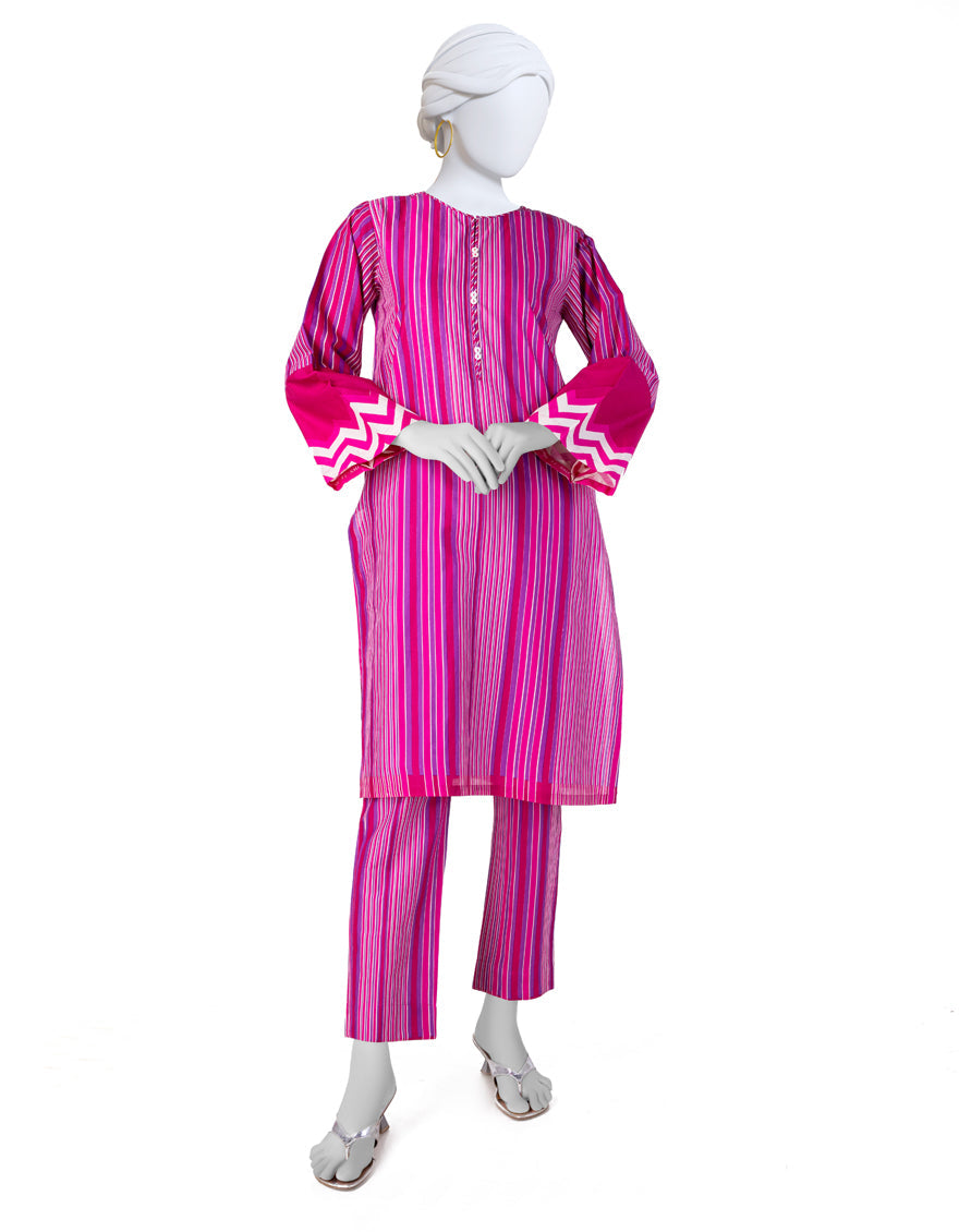 Cambric Pink Kurti - J. Junaid Jamshed