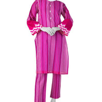 Cambric Pink Kurti - J. Junaid Jamshed