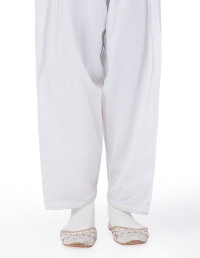 Lawn White Trouser - J. Junaid Jamshed