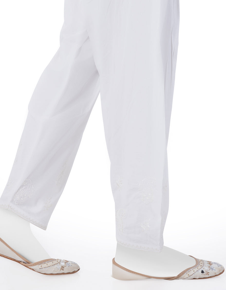 Lawn White Trouser - J. Junaid Jamshed