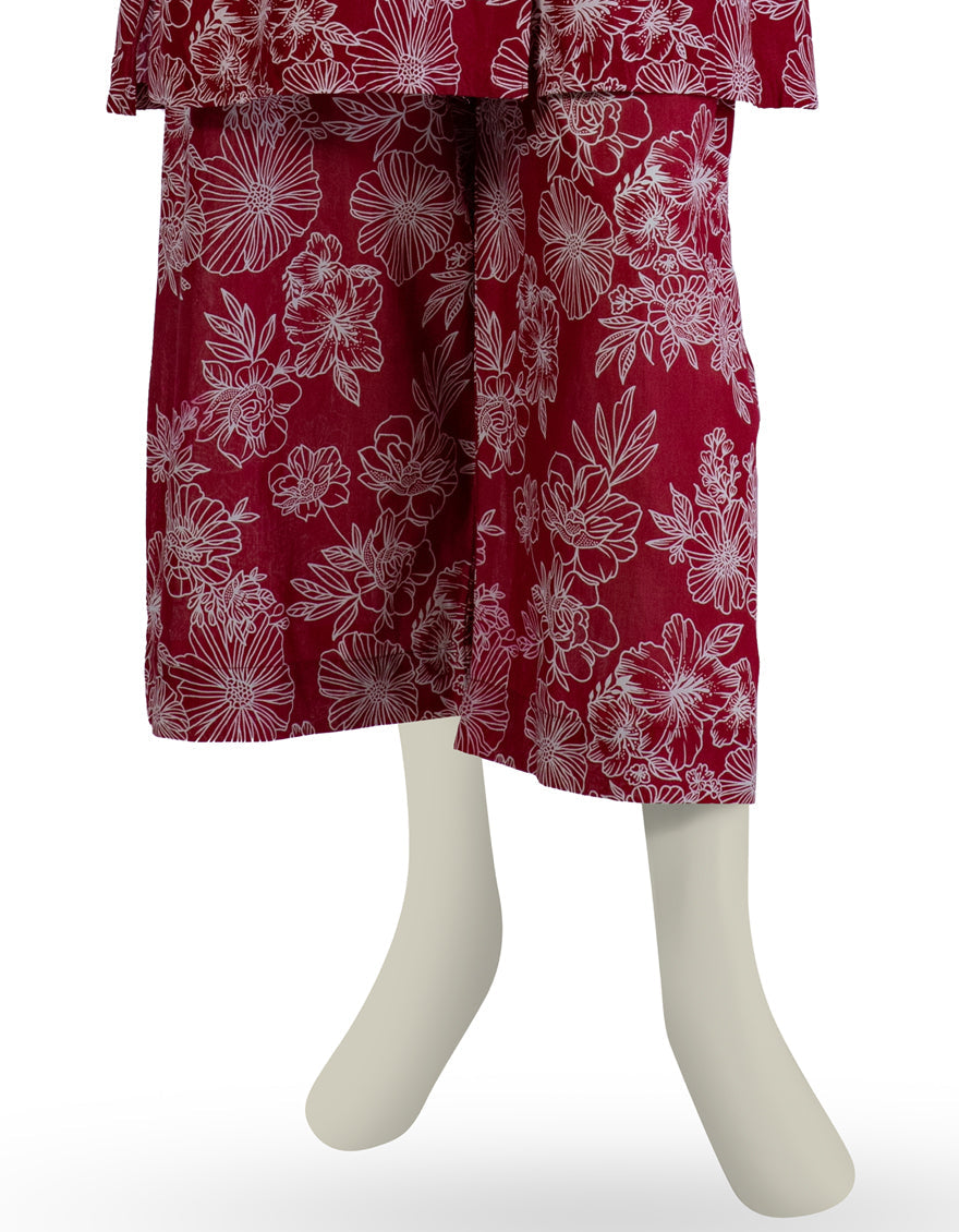 Lawn Maroon Trouser - J. Junaid Jamshed