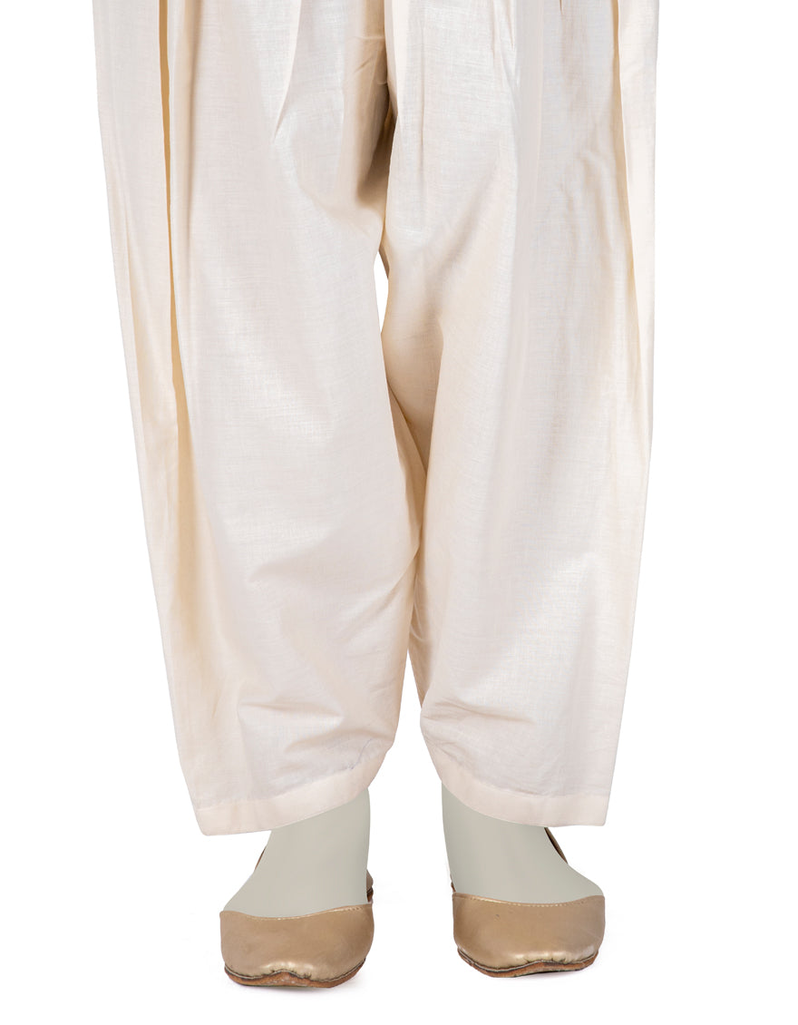 Khaddar Off White Trouser - J. Junaid Jamshed