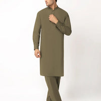 Blended Brown Unstitched Suit - J. Junaid Jamshed