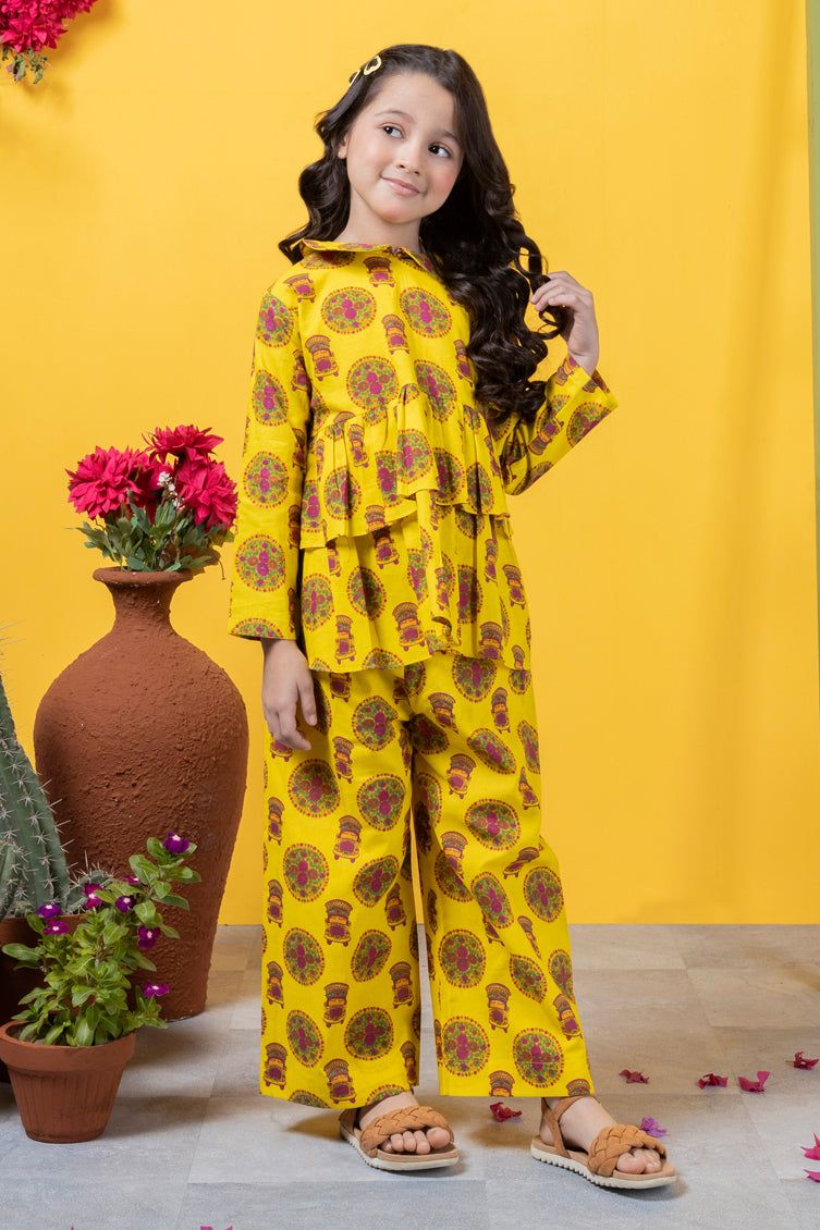 Lawn Yellow Stitched Suit - J. Junaid Jamshed