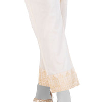 Cambric White Trousers - J. Junaid Jamshed