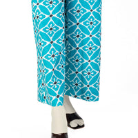 Lawn Blue Trouser - J. Junaid Jamshed
