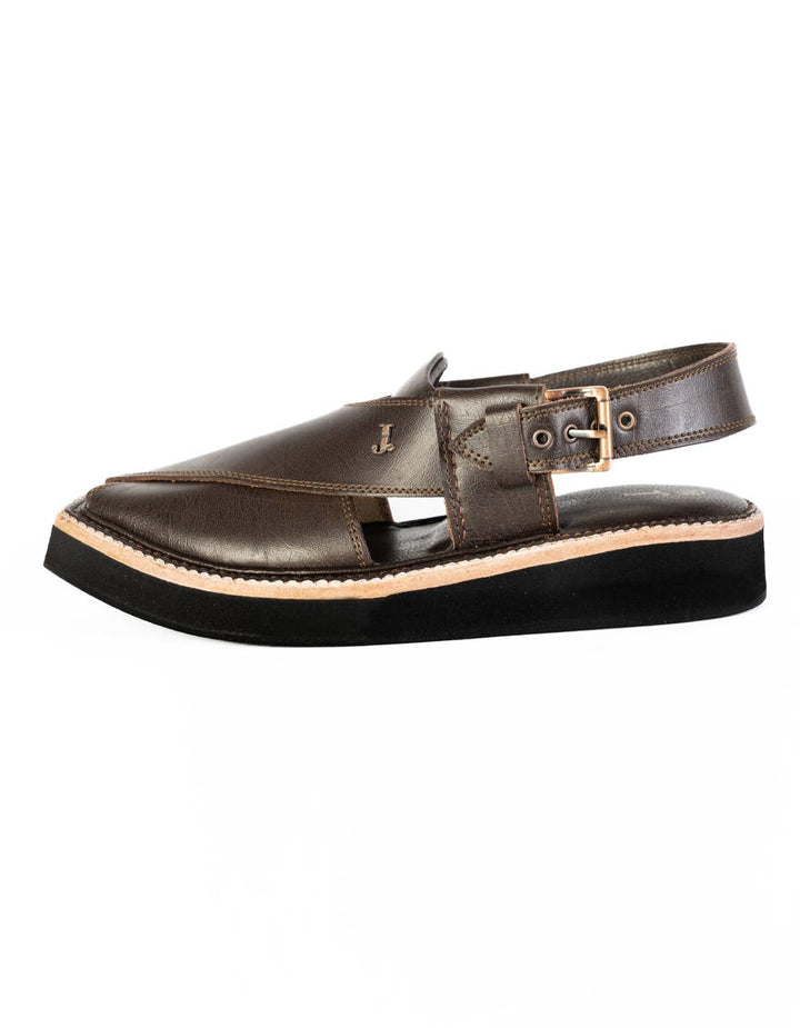 Brown Peshawari Chappal - J. Junaid Jamshed