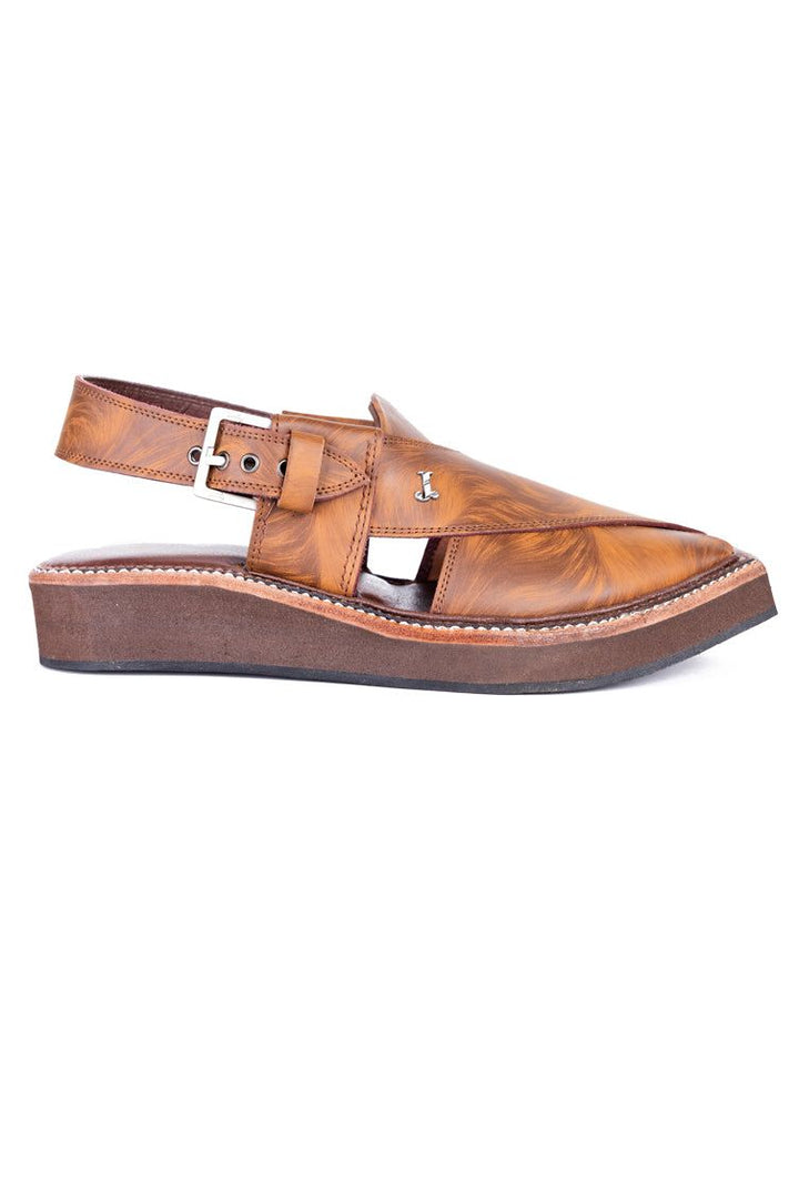 High Chrome Brown Peshawari Chappal - J. Junaid Jamshed