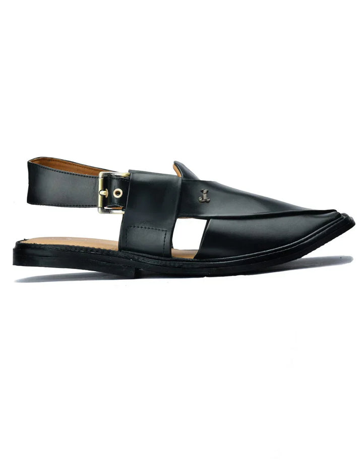 Black Peshawari Chappal - J. Junaid Jamshed