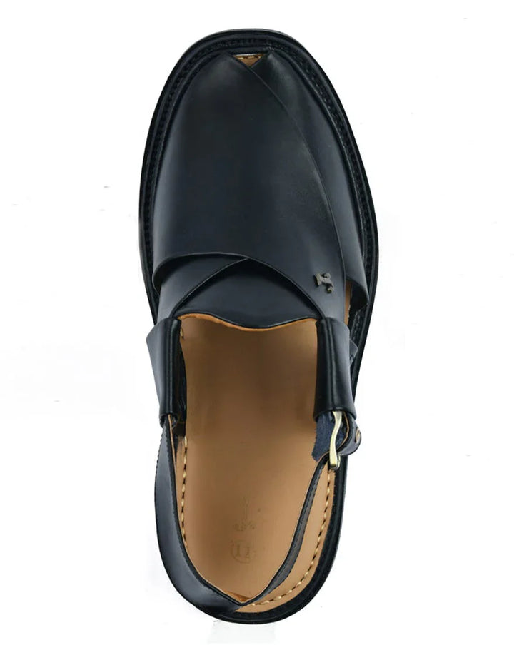 Black Peshawari Chappal - J. Junaid Jamshed