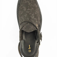 Plain Black Peshawari Chappal - J. Junaid Jamshed