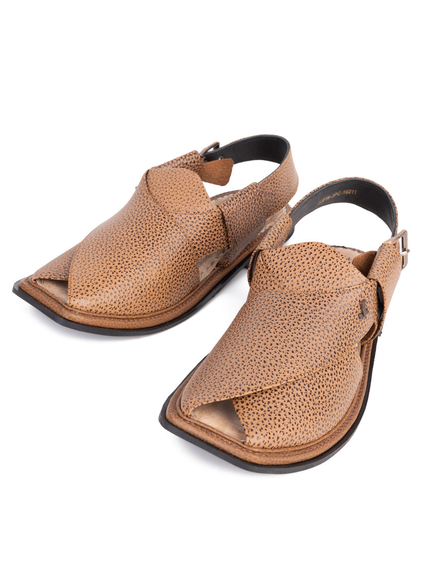 Plain Mustard Peshawari Chappal - J. Junaid Jamshed