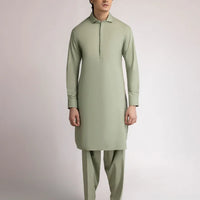 Cotton Light Green Shalwar Kameez - J. Junaid Jamshed