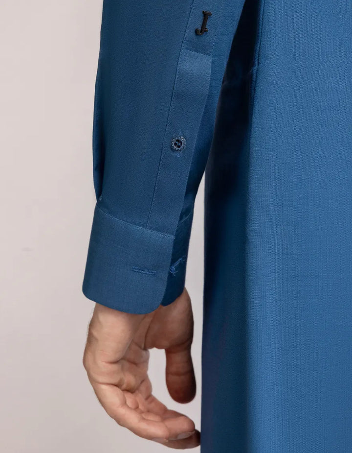 Cotton Blue Shalwar Kameez - J. Junaid Jamshed