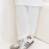 Blended Off White Shalwar - J. Junaid Jamshed