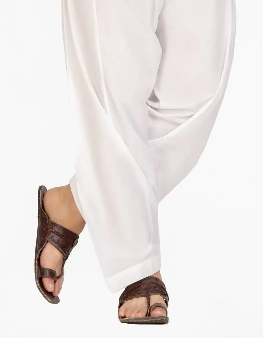 Blended Off White Shalwar - J. Junaid Jamshed