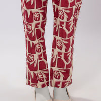 Lawn Red Trouser - J. Junaid Jamshed
