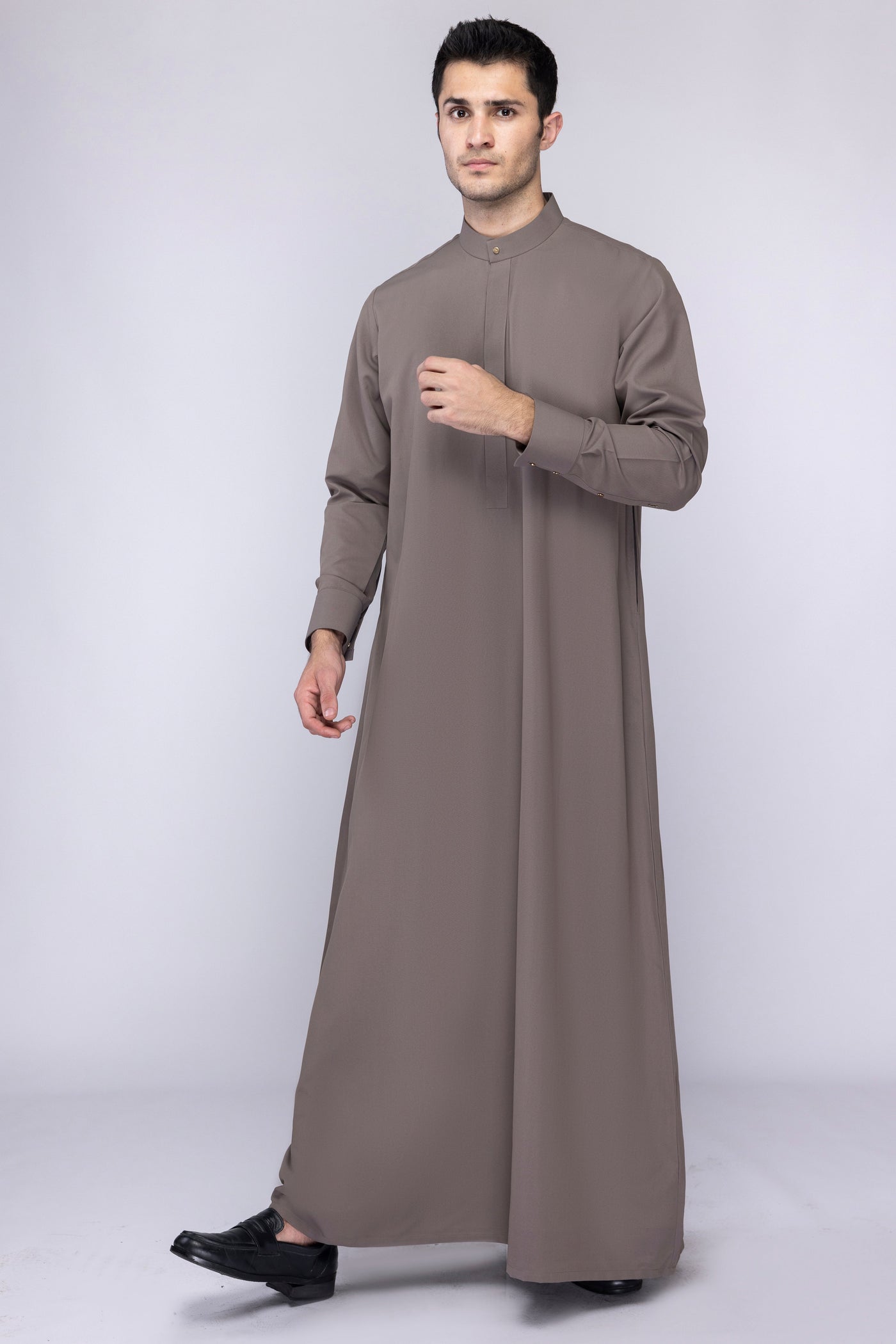 Polyester Brown Jubba - J. Junaid Jamshed