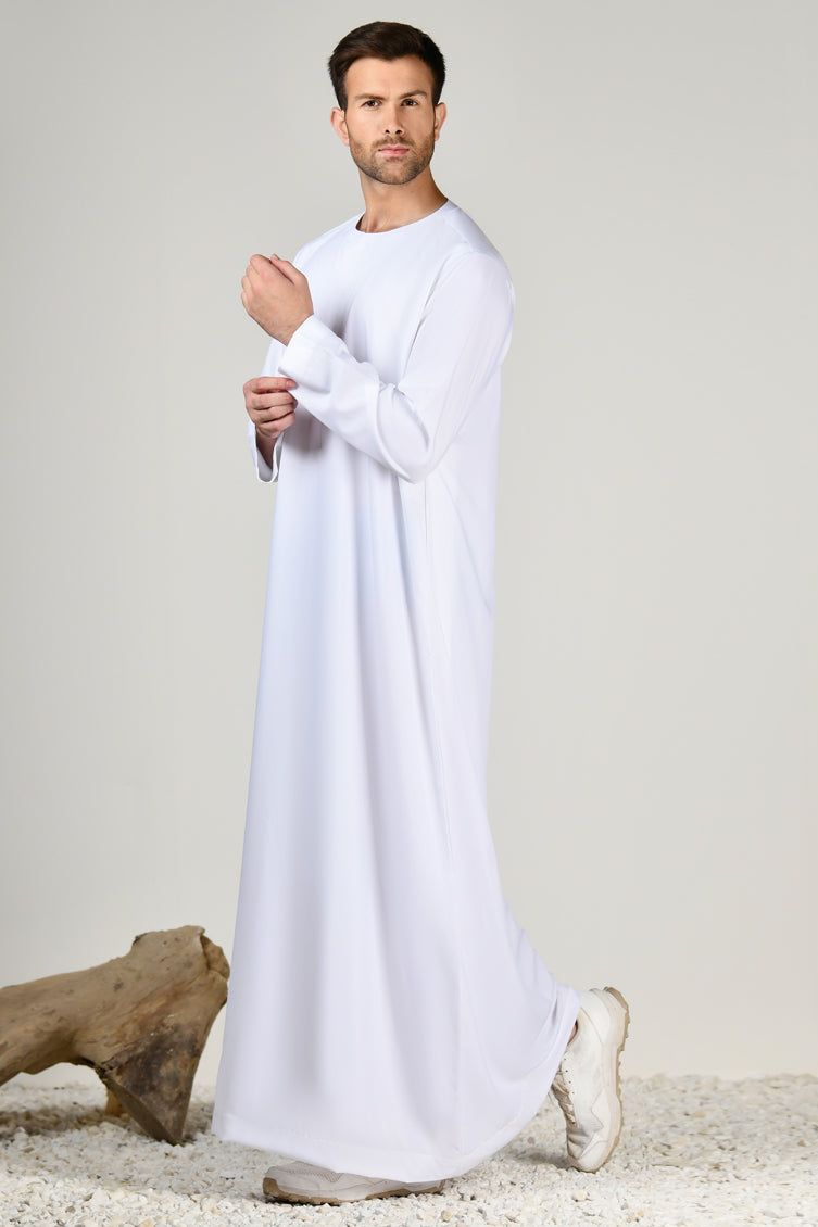 Blended White Jubba - J. Junaid Jamshed