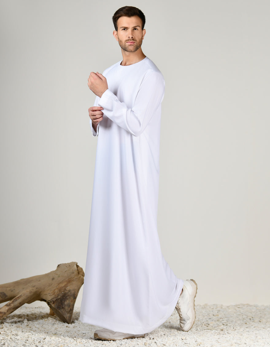 Blended White Jubba - J. Junaid Jamshed