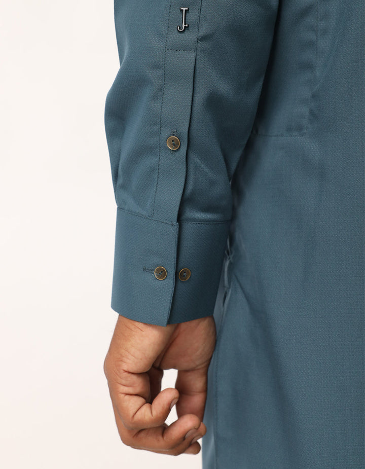 Blended Teal Shalwar Kameez - J. Junaid Jamshed