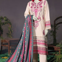 Cambric Off White Stitched Suit - J. Junaid Jamshed