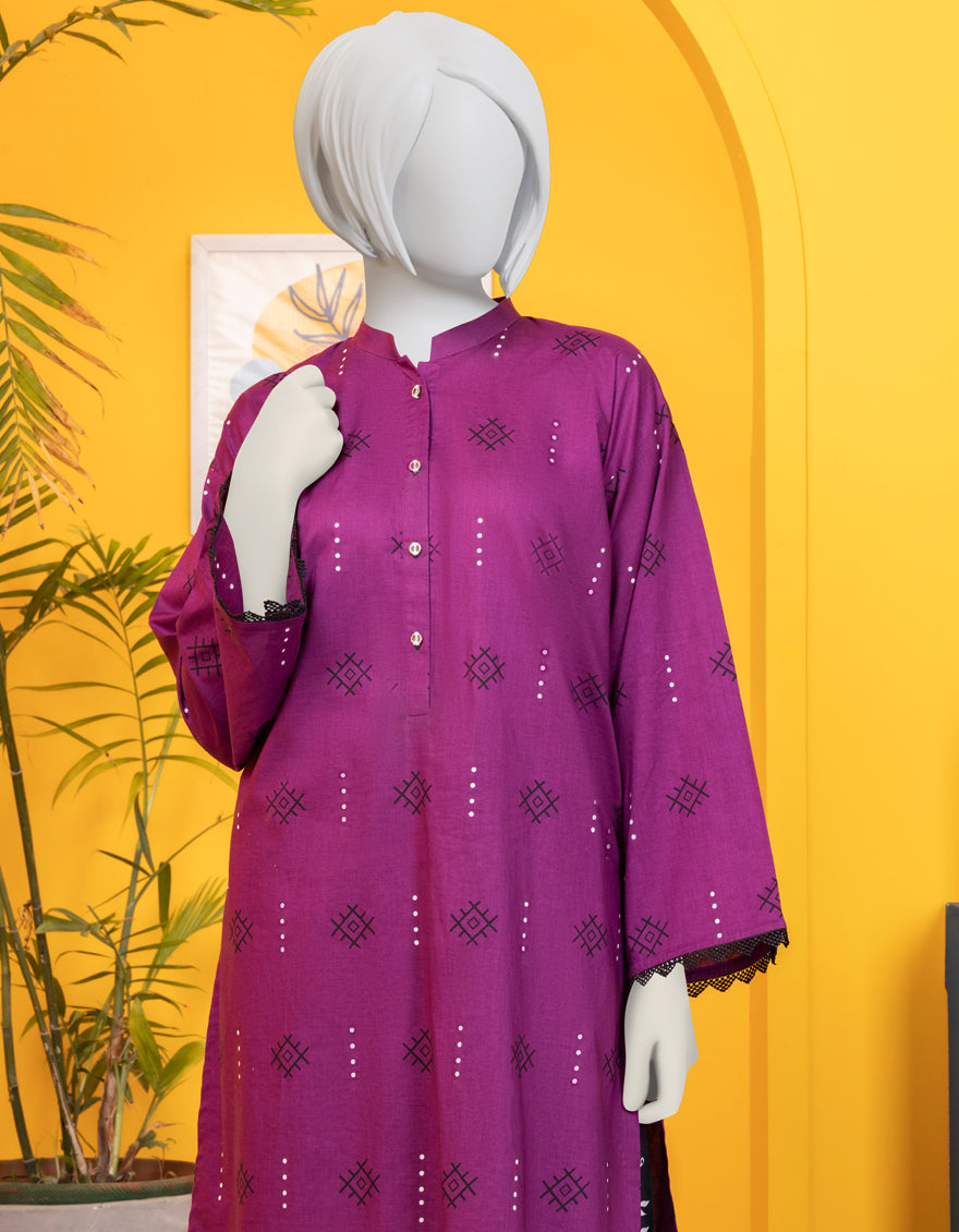 Liminal Purple Stitched Suit - J. Junaid Jamshed