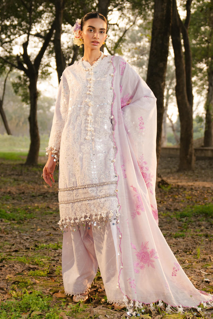 Light Purple Luxury Lawn Stitched Suit - Sana Safinaz
