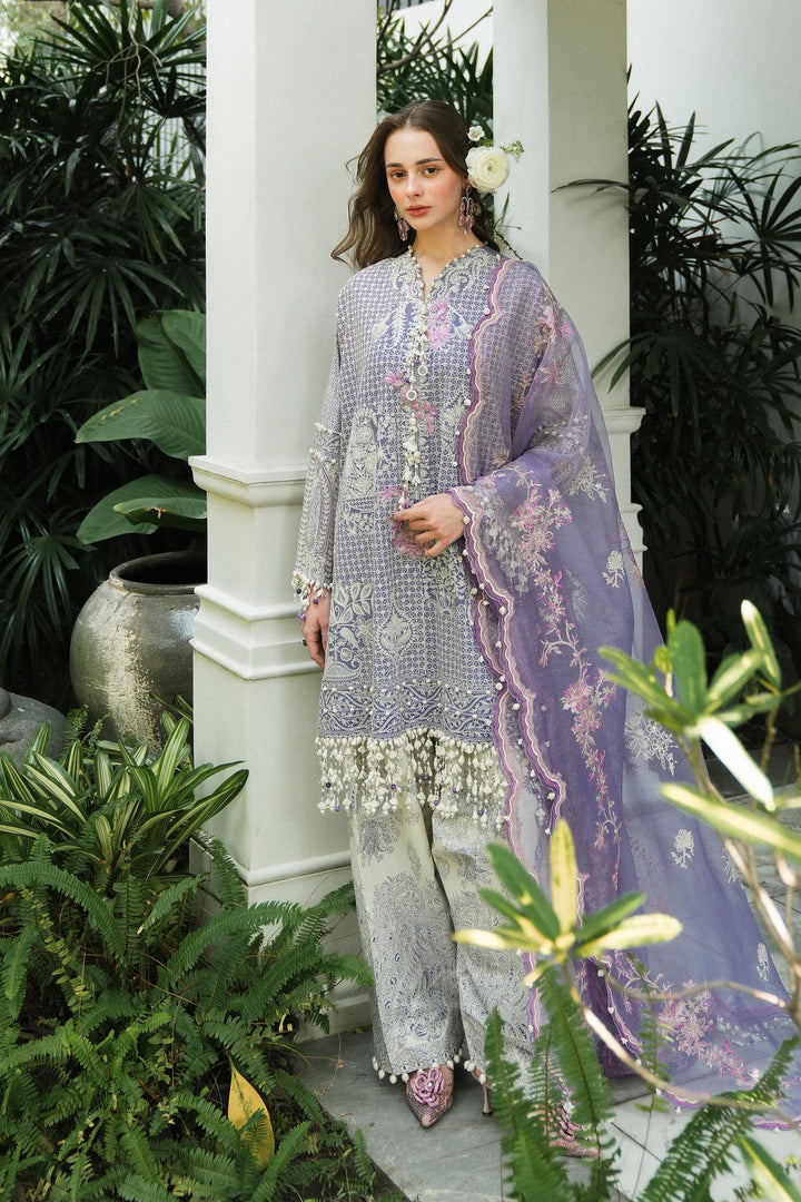 Purple Luxury Lawn Stitched Suit - Sana Safinaz