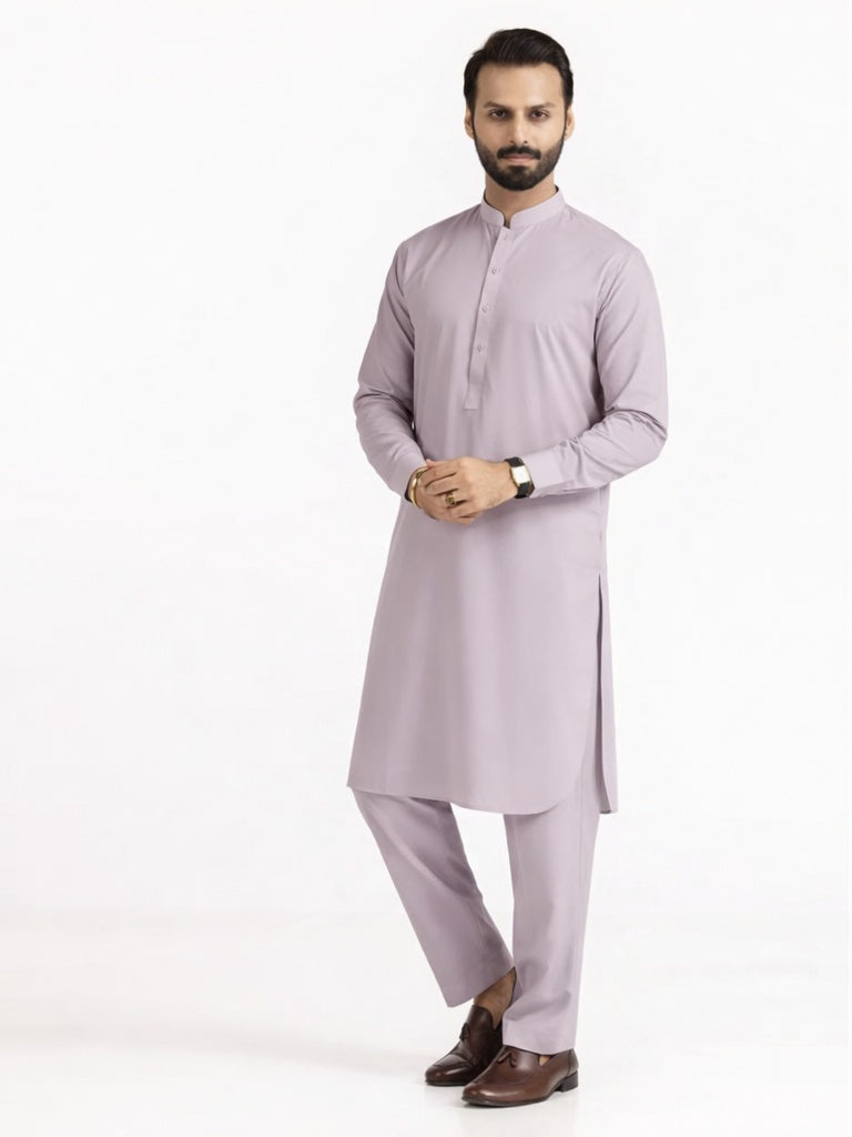 Blended Lilac Kurta Trouser - President by Gul Ahmed