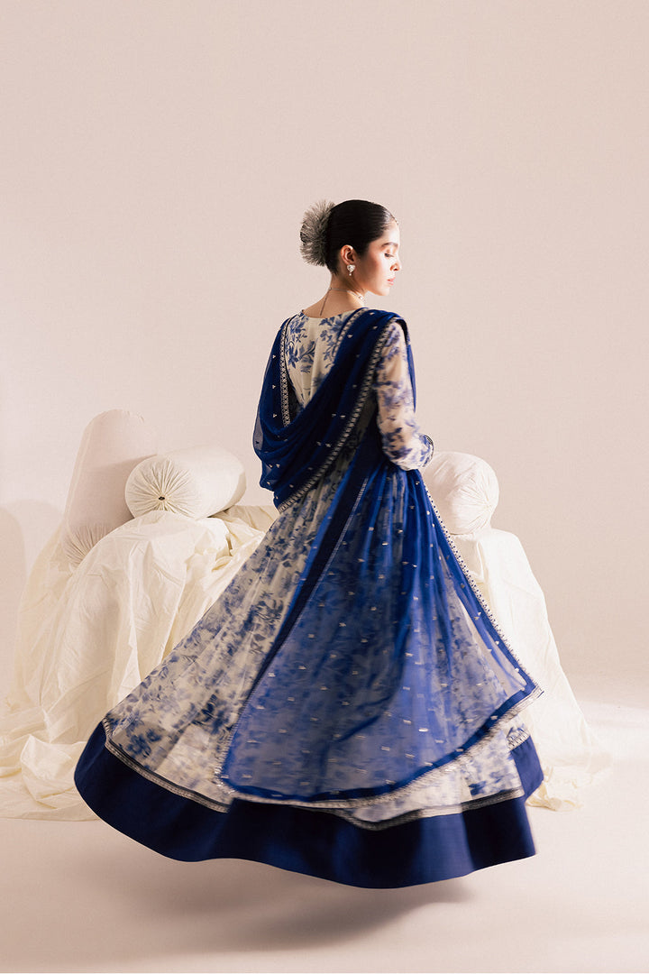 Chiffon & Raw Silk Off White Stitched Suit - Vanya