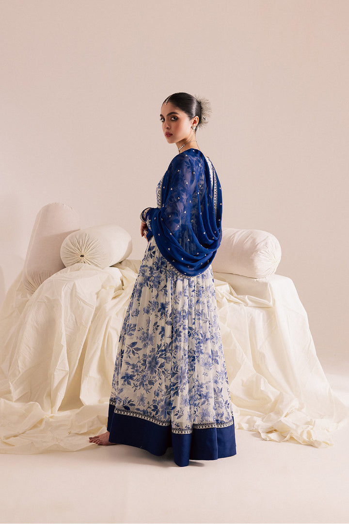 Chiffon & Raw Silk Off White Stitched Suit - Vanya