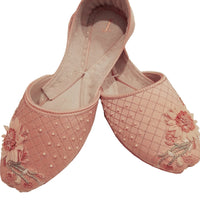 Suede Pink Khussa - J. Junaid Jamshed