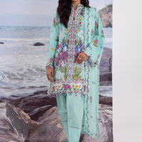 Lawn Light Green Stitched Suit - Sana Safinaz Muzlin Stitched