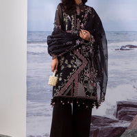 Chambray Black  Stitched Suit - Sana Safinaz Muzlin 25'