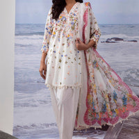Lawn Off White  Stitched Suit - Sana Safinaz Muzlin 25'