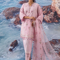 Woven Net Pink  Stitched Suit - Sana Safinaz Muzlin 25'