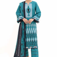 Jacquard Blue Unstitched Suit - Gul Ahmed