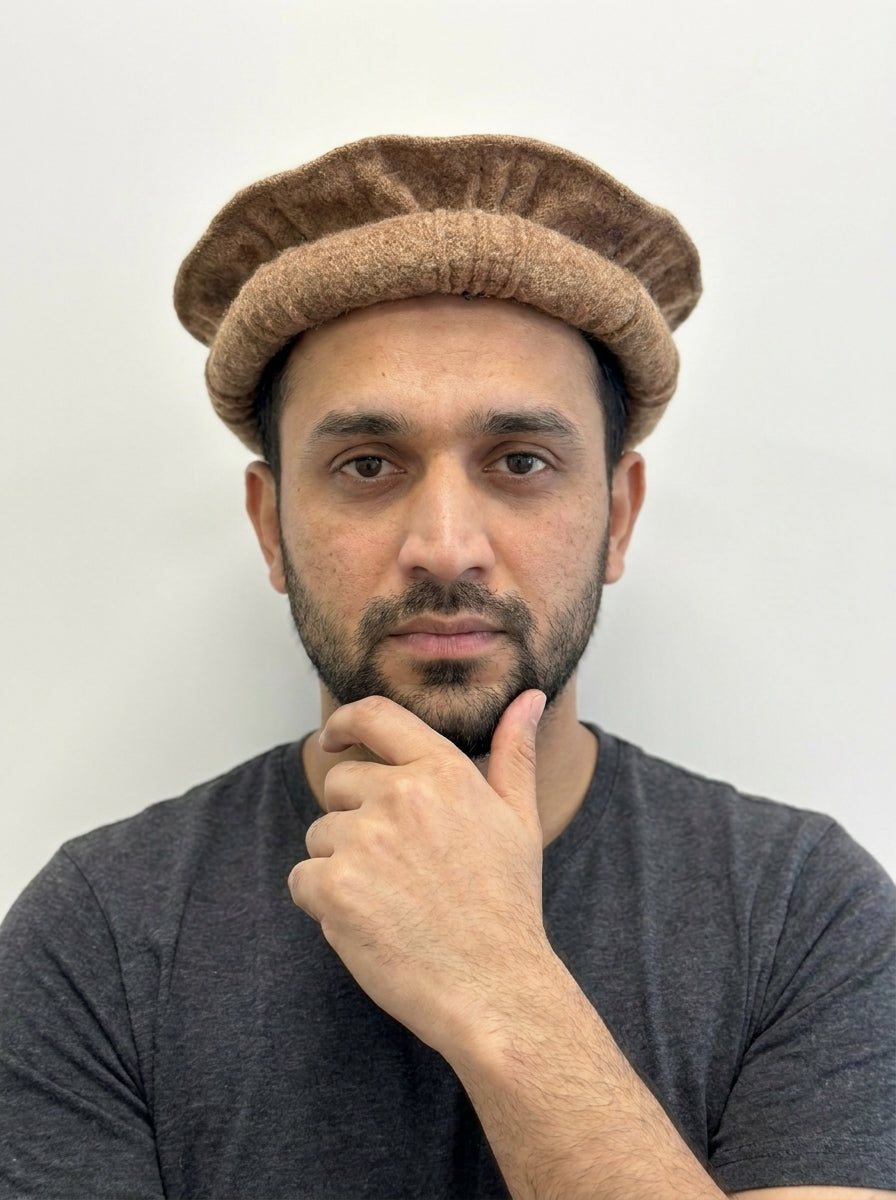 Men's Pakol Cap - Mustard