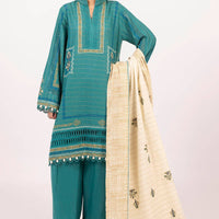 Khaddar Sea Green Unstitched Suit - Gul Ahmed