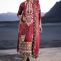 Slub Red Sana Safinaz Winter Unstitched