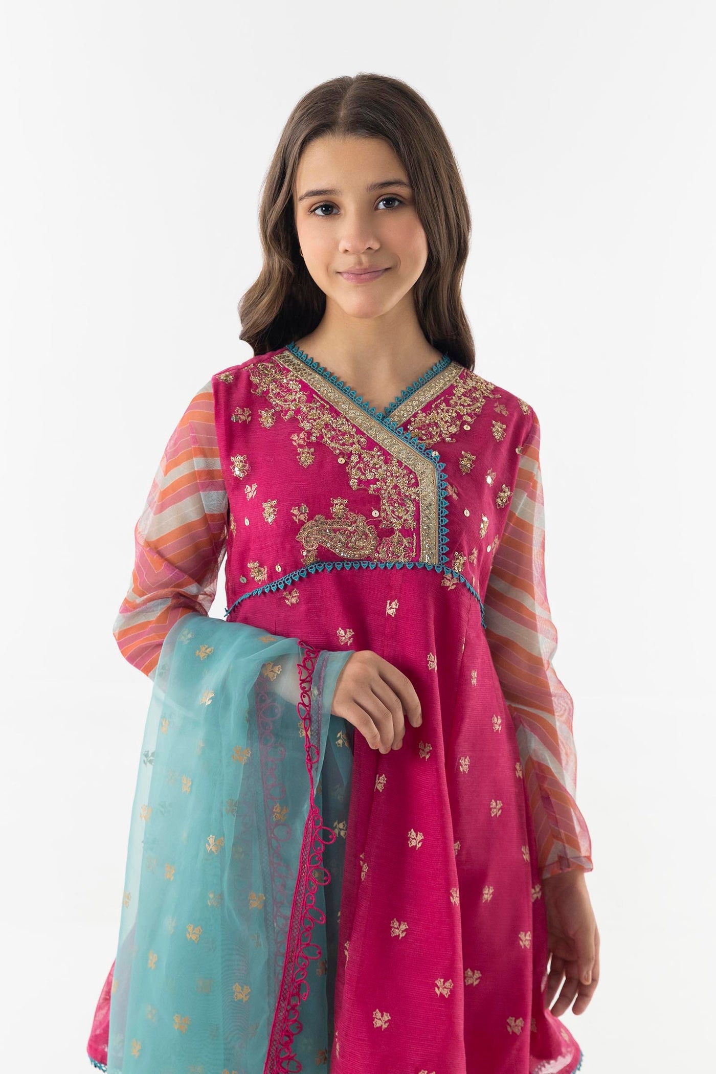 Cotton Net Pink Stitched Suit - Sana Safinaz