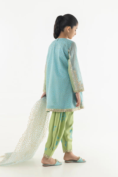 Cotton Net Multi Stitched Suit - Sana Safinaz