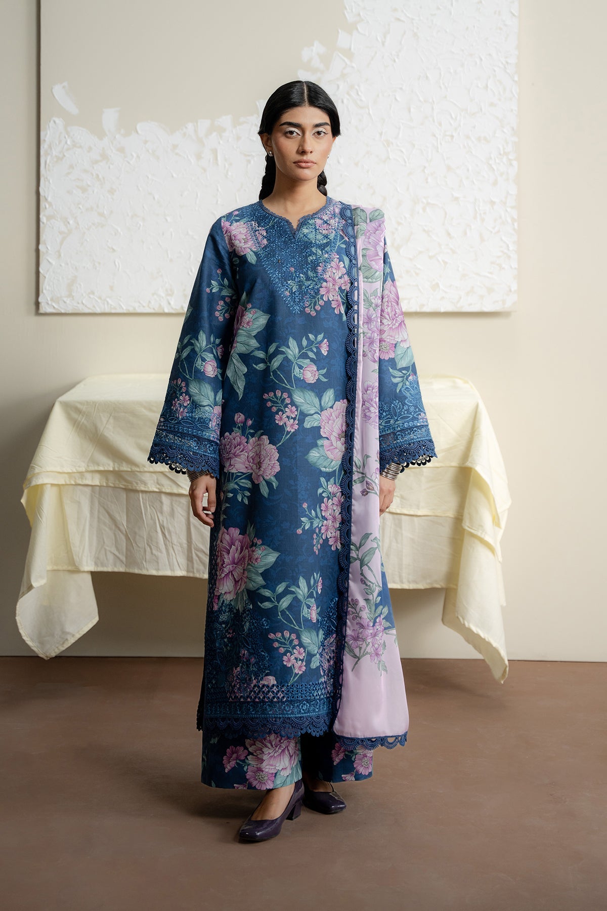 Lushpetal - Ayzel Printed Embroidered Stitched