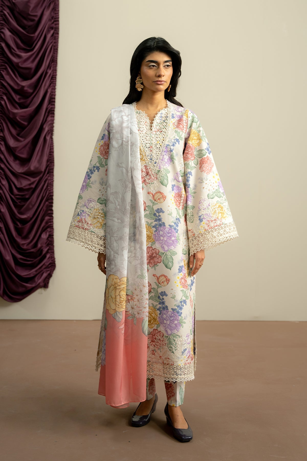 Velouria - Ayzel Printed Embroidered Stitched