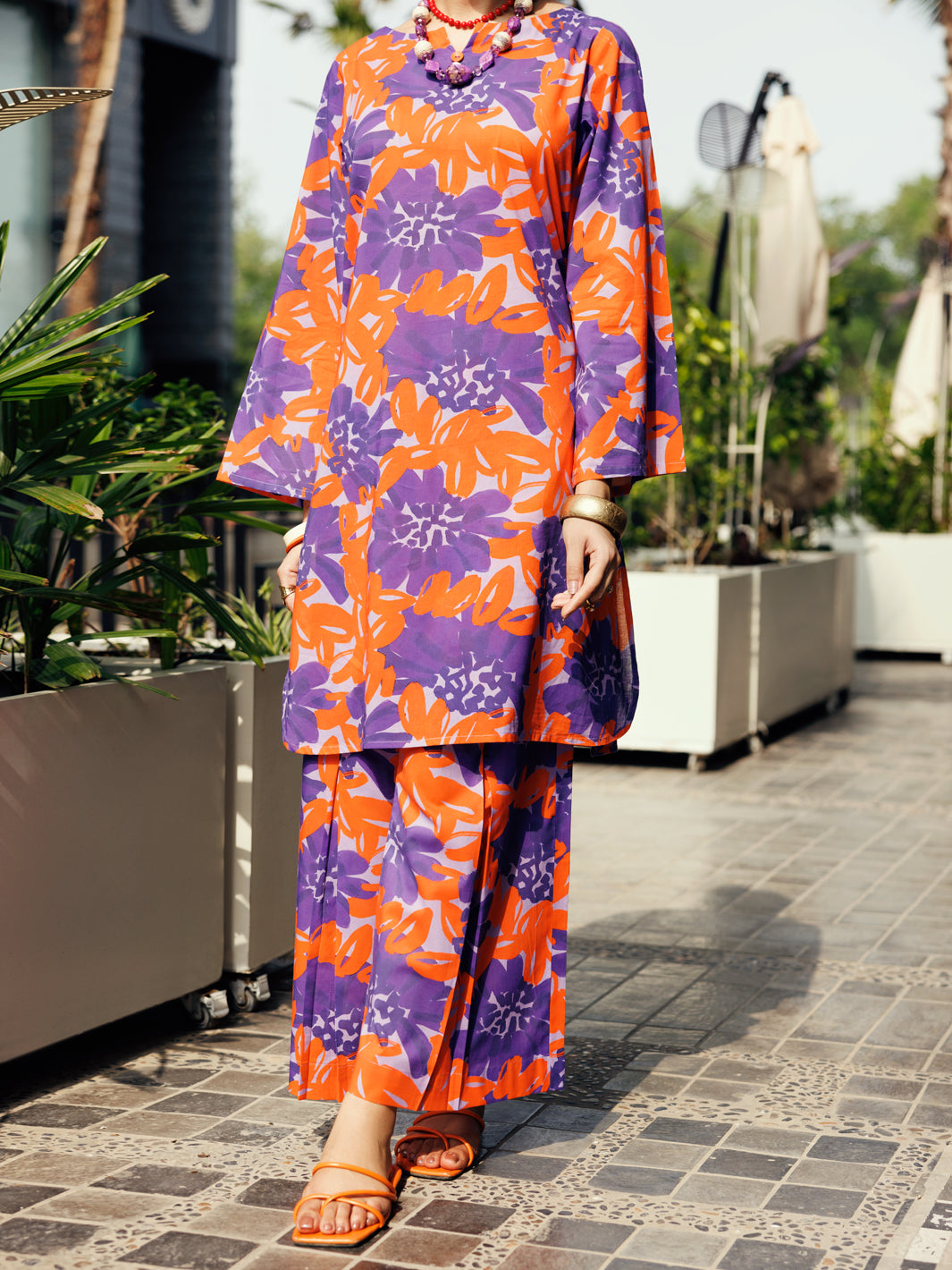 Lawn Purple Stitched Suit - Almirah